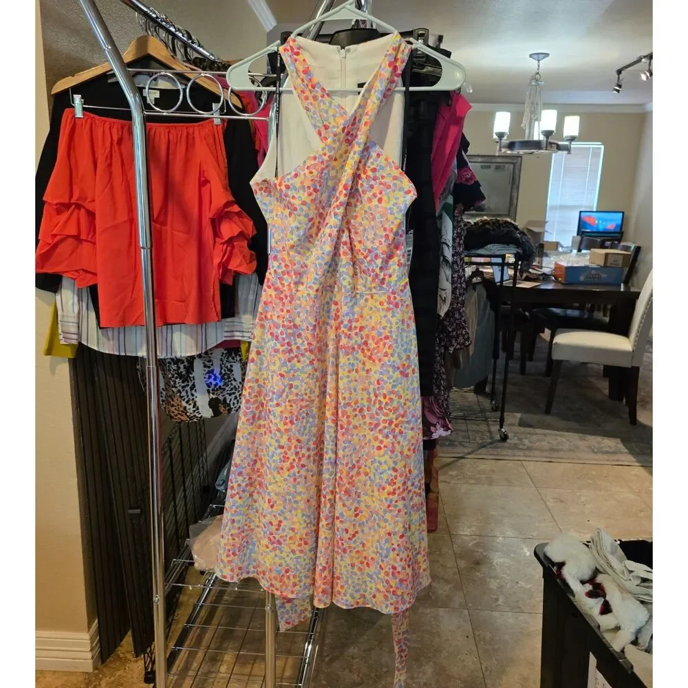 Tahari by Arthur S. Levine Multicolor Fit & Flare Dress Size 10